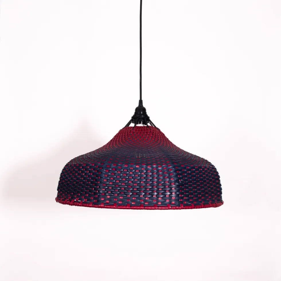 Wiwa Lamp | Dark Red & Blue